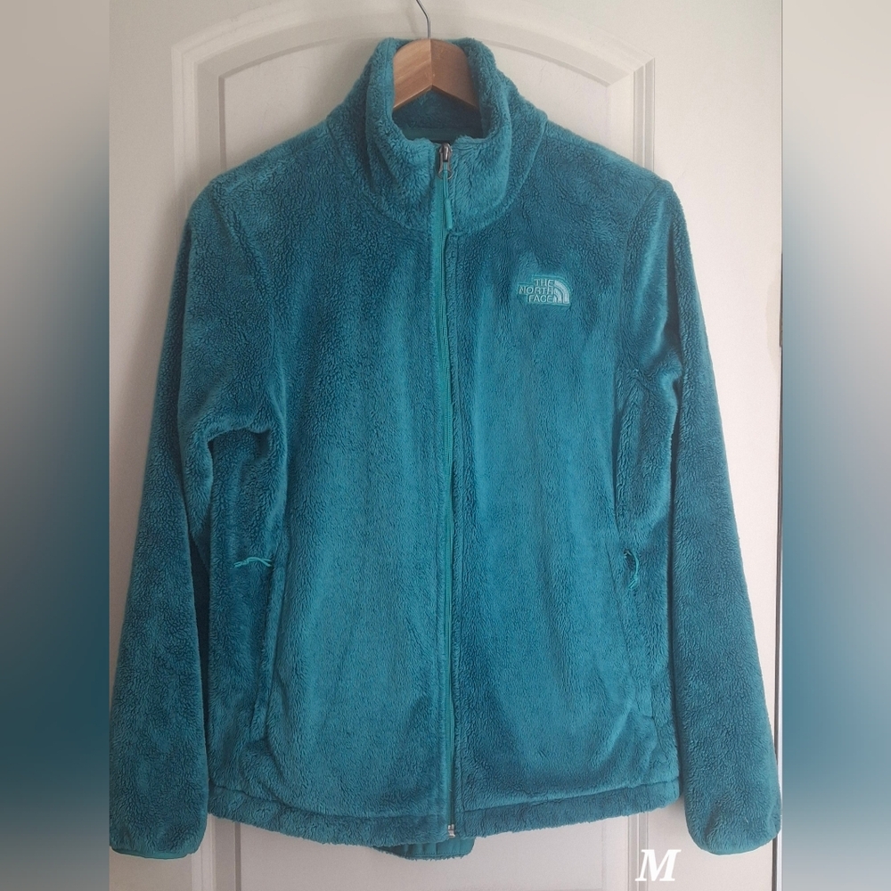 The North Face Turquoise Fleece Full Zip Jacket Porcelain Green M WINTER OUTDOO